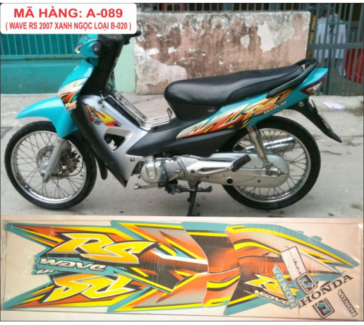 A-089 WAVE RS 2007 XANH NGOC LOAI B-020
