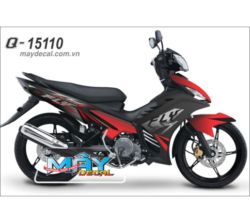Q 15110 Exciter 2011 fly  bay do den xam gray red black line duong net