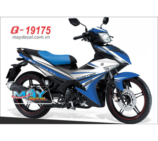 Q 19175 - Ex 150 xanh gp trang white blue duong net line