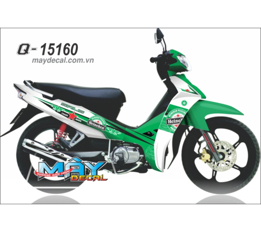 Q 15160 si xanh la trang green white heineken bia beer logo