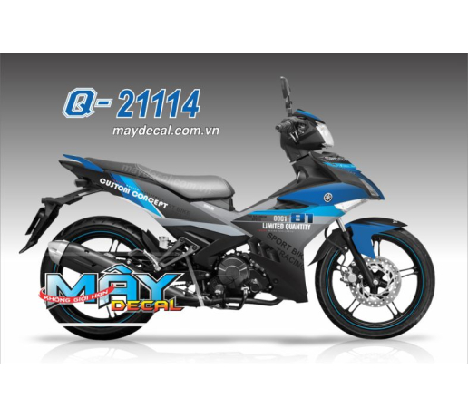 Q 21114 EX 150 limited quantity custom concept sport bike tracing den black xanh duong gp blue