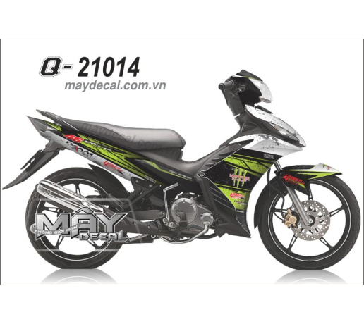 Q 21014 EX 2011MONSTER THAI dau vet mong tay quy cao xanh kawa den black green logo