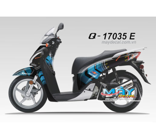 Q 17035 E - SH 2009 xanh duong dam blue racing dong ho watch sport den black