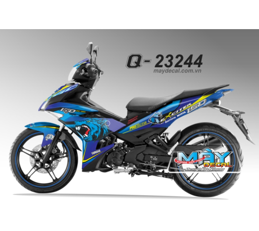 Q 23244 - Ex 150 - WOLF - cho soi decal 46 XANH GP BLUE TIM