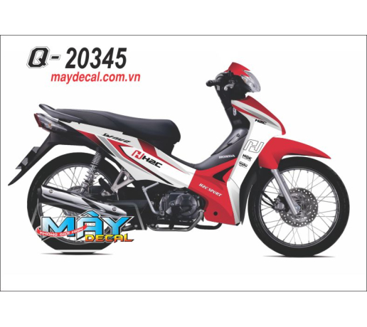 Q 20345 WAVE S 2012 den black trang white do red h2c sport honda ngk h j 