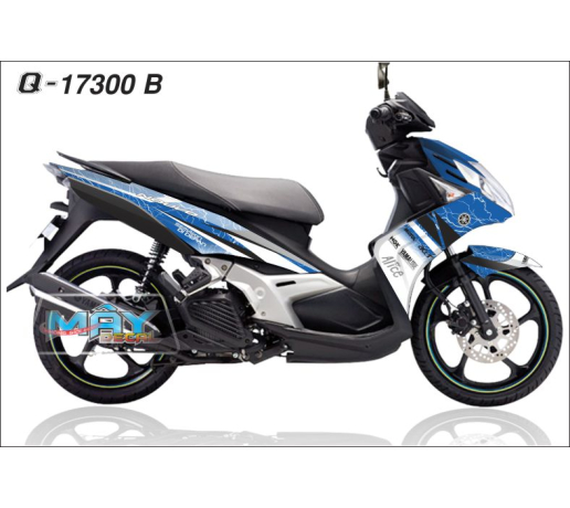 Q 17300 B NO SX  sam set ngk tem dua chu alice yamablube semakin di depan trang xanh gp blue white