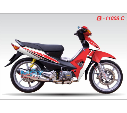 Q 11008 C WAVE Alpha  tem 3 trieu tem roi do trang red white ba den black
