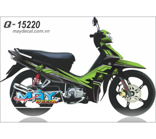 Q 15220 SIRIUS lamboghini trau bo xanh la green kawa den black logo duong net soc