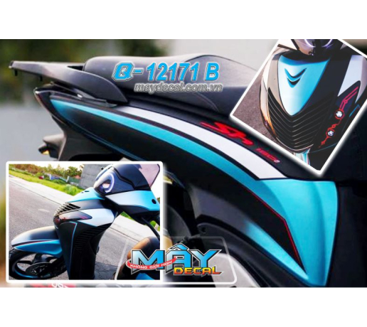 Q 12171 B SH 2009 ABMC xanh ngoc blue den black phoi mau nhu