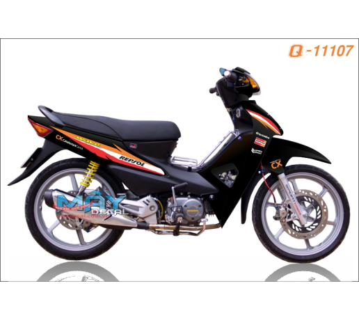 Q 11107 WAVE den black repsol trang cam do red black organe white car