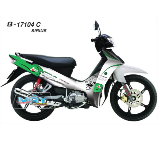 Q 17104 C SIRIUS 7up gp dunlop trang xanh la white green nuoc giai khat ngot su tu lion