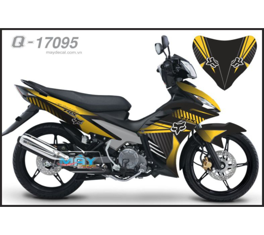 Q 17095 EX, xe dan trang tri, decal, vang den, fox, cao