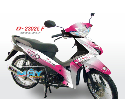 Q 23025 F - WAVE RSX 2010 hello kitty meo cat nhat ban japan hoat hinh cartoon hong trang pink whit