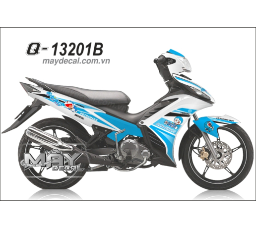 Q 13201B EX 2011 trang white xanh duong blue doraemon hoat hinh truyen tranh tem roi nhat ban doremo