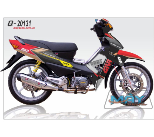 Q 20131 Wave GIUI  den black do red tem dau