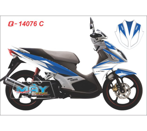 Q 14076 C NOUVO LX trang xanh gp line duong net blue white
