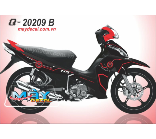 Q 20209 B JU RC 2011 do den black red hinh tron new version cycal