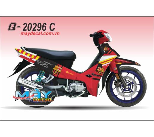 Q 20296 C SI barca fcb logo the thao bong da banh football sport do den vang black red trang white