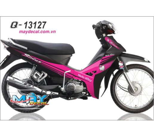 Q 13127 SIRIUS HELLO KITTY cham den hong pink black duong net line sport