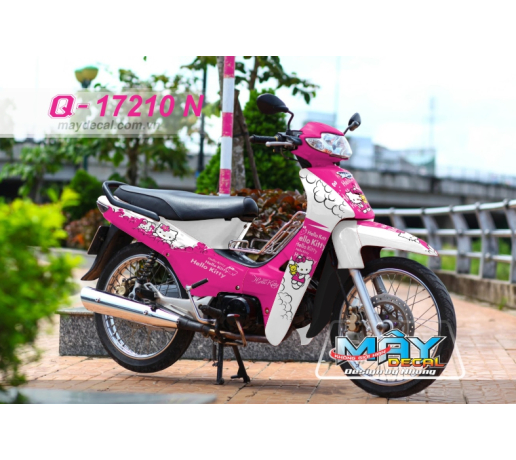 Q 17210 N - WAVE doi dau  hello kitty trang hong white pink cat meo