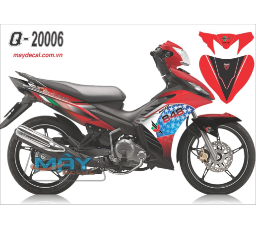 Q 20006 exciter ducati ngoi sao star do red blue xanh gp trang white den black soc co y la green