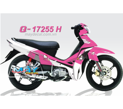 Q 17255 H - SIRIUS hello kitty meo cat hong pink trang white hoat hinh cartoon
