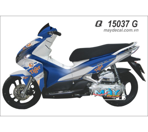 Q 15037 G Air blade bia beer tiger ho xam gray blue xanh gp logo