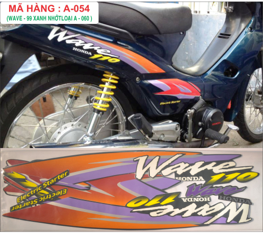 A-054  HONDA WAVE 99 XANH NHOT LOAI  A 1-060