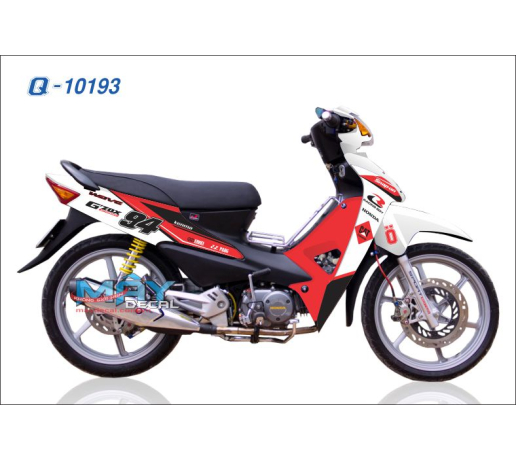 Q 10193 wave gzox trang do cam orange red white logo tem dau