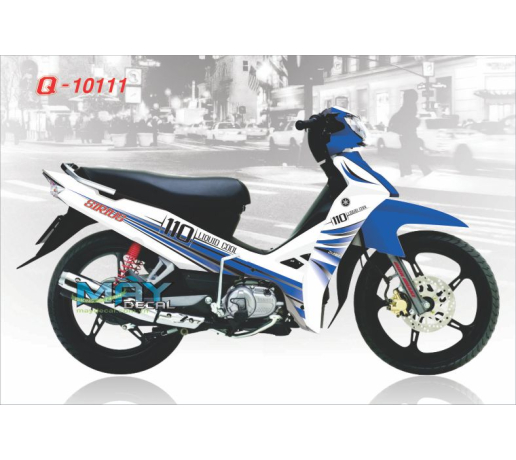 Q 10111 sirius 110 lua duong net line soc xanh gp trang blue white
