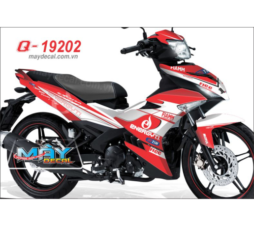 Q 19202 - Ex 150 do trang white red logo lua fire energyt.i logo e