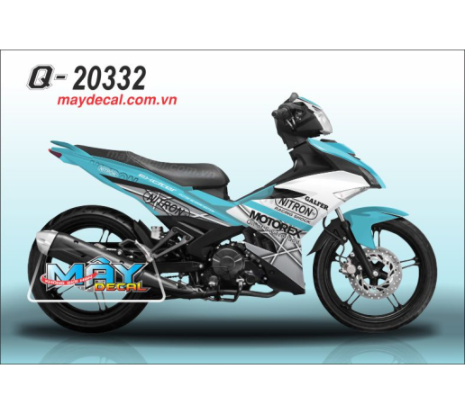 Q 20332 EX 150 galfer nitron motorex racing shock xanh ngọc trắng xám white gray blue
