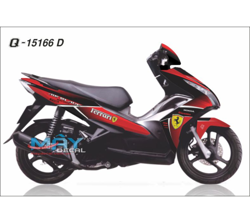 Q 15166 D air blade do den black red ferrari ngua horse brembo logo