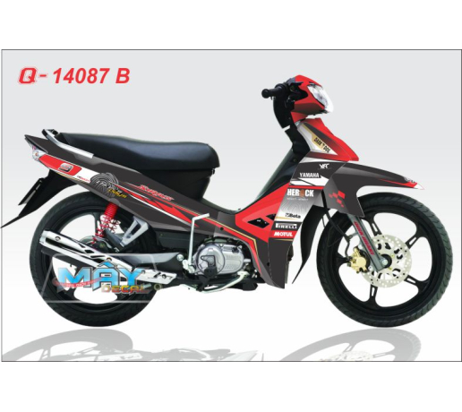 Q 14087 B SIRIUS do den dau van tay herock motul pirelli red black