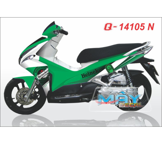 Q 14105 N - air blade 2011 heineken bia beer xanh la green trang white logo