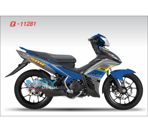 Q 11281 EX 2011 SBK tem roi xam xanh gp blue gray r