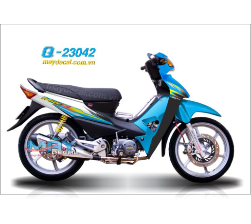 Q 23042 WAVE - S100 Xanh duong den black tem roi blue duong net line