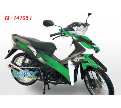 Q 14105 I - WAVE RSX  heineken bia beer xanh la green trang white logo