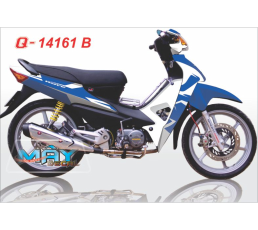 Q 14161 B - WAVE RS xanh gp blue trang white duong net line