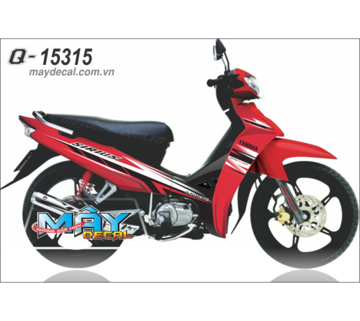 Q 15315 SIRIUS YAMAHA 4 STROKE duongnet tem roi do den line black red