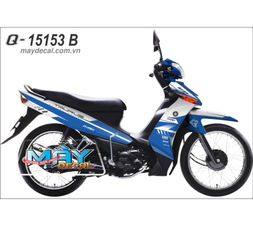 Q 15153 B TAURUS xanh gp trang blue white duong net line sport the thao