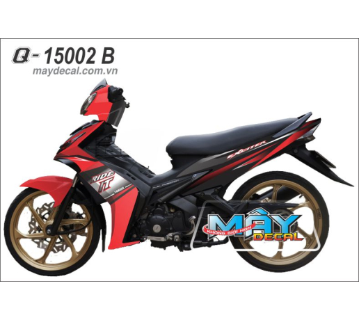 Q 15002 B EXCITER 2010  ride it do den trang red black white 