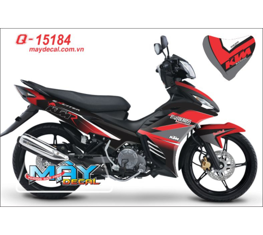Q 15184 Exciter do den xam ktm r motocross white red black gray