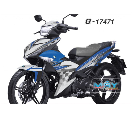 Q 17471 EXCITER 150 caro duong net line xanh gp trang blue white
