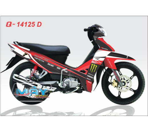 Q 14125 D - SIRIUS do trang den red white black monster quy 5speed dau cao