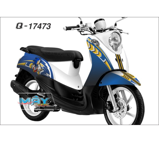 Q 17473 MIO CLASSICO trang xanh gp blue white cartoon hoat hinh