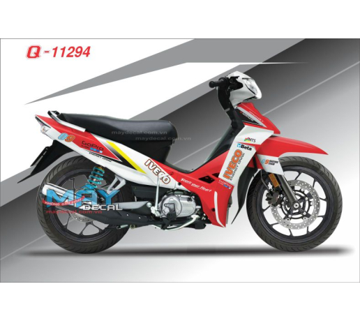 Q 11294 SIRIUS iveco trang do white red logo tem dau  gopro