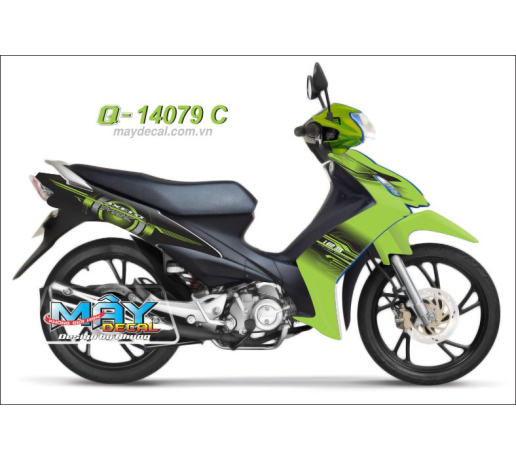 Q 14079 C - AXELO xanh kawa hinh tron CYCAL MX cham duong net line den black green	