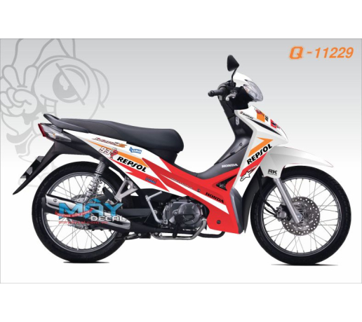 Q 11229 wave s repsol do trang cam orange white red con kien an ant