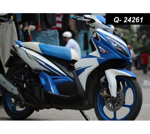 Q- 24261 NOUVO LX SPORT PHOI MAU TRANG XANH